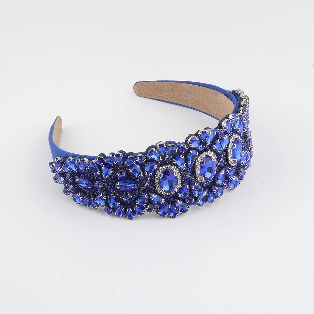 New Fashion Heavy Industry Full Diamond Wide Edge Headband Ladies Ball Luxury Hair Accessories Bridal Headband Wholesale