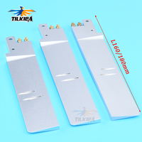 Aluminum Rudder Vane Dual Water Pickup Rudder Sheet Depth 160mm/180mm for Rc Boat