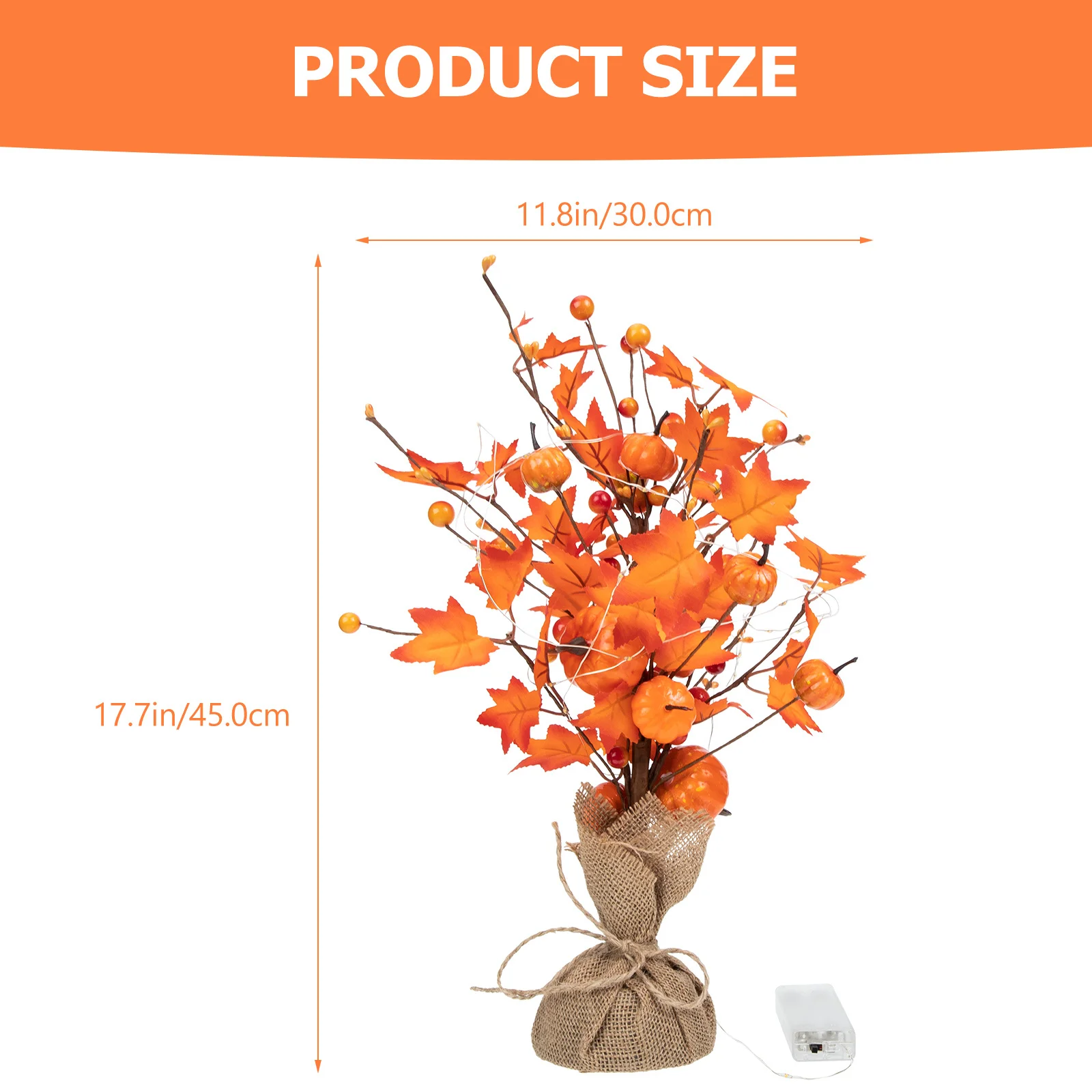 شجرة صناعية مضاءة بمناظر طبيعية من خشب القيقب لديكور العطلة، مصباح عيد الشكر، مصباح فرعي على طراز المزرعة الريفية #6