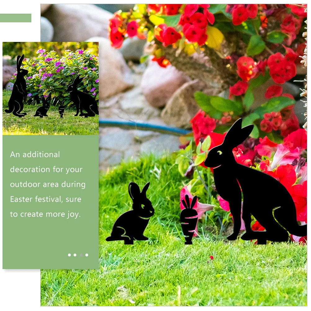 

Easter Yard Decoration Rabbit Sign Durable Material Garden Statue Realistic Bunny nament Outdoor Decor Easter Gnomes Animals