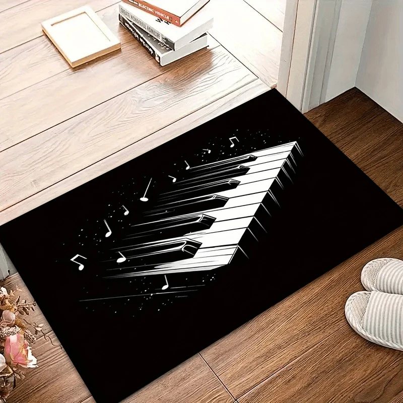 

Piano Keys Door Mat Rug Washable Carpet for Entryway Kitchen Laundry Room Non-Slip Pet-Friendly Floor Mats Rugs Home Alfombra
