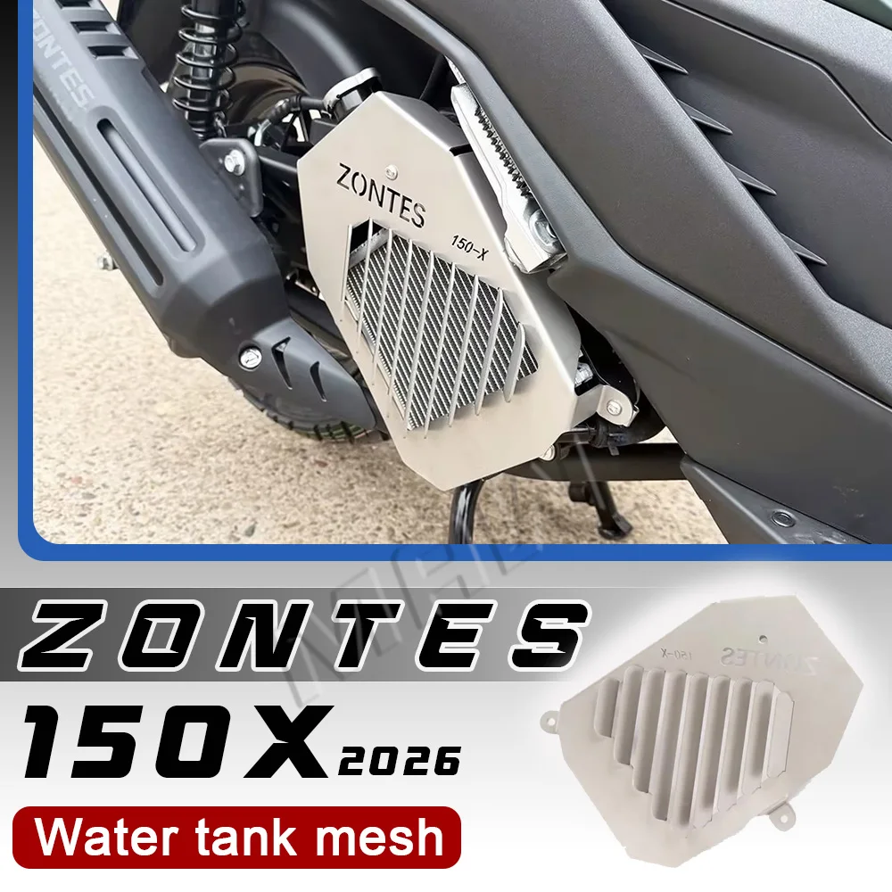 

For ZONTES 150X Radiator Protective Cover, Stainless Steel Radiator Guard Net, ZT150T-X Scooter Radiator Cover