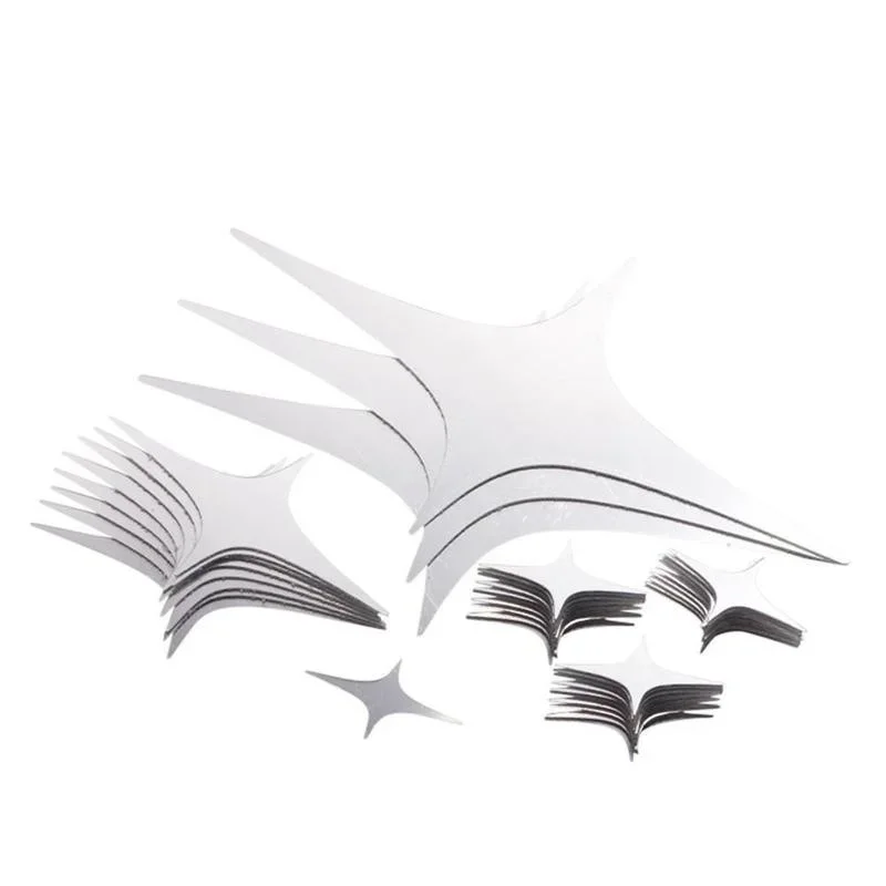 50Pcs Vogue Removable 3D Star Shape Mirror Effect Popular Home Decor Wall Art Decals Stickers (Color: Silver) Home Decor Sticker