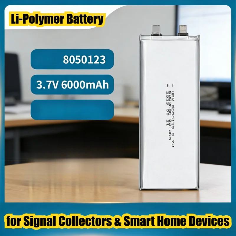

6000mAh UFX8050123 3.7V Li-Polymer Battery for Signal Collectors & Smart Home Devices High-Capacity Rechargeable Power Pack