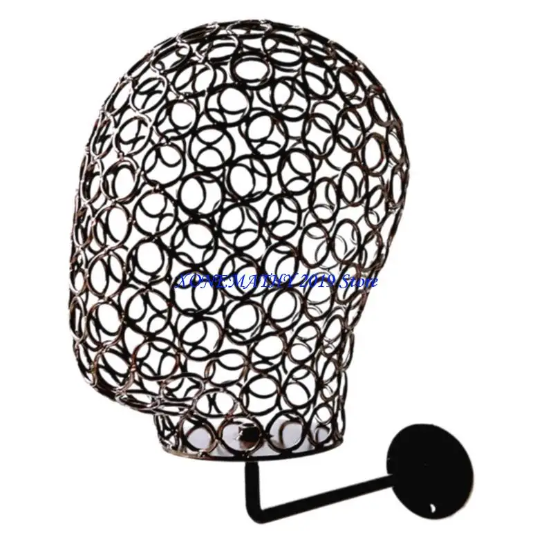 

F42F Modern Metal Mannequin Display Head Model Stylish Mannequin Head Display Stand for Wigs Hats Caps and More