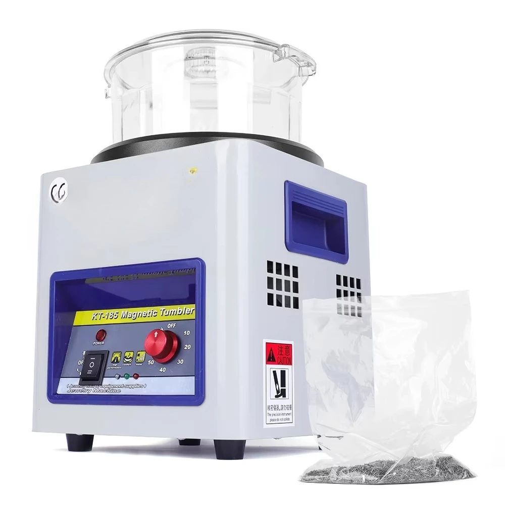 KT-185 Magnetic Polisher Automatic Positive and Negative Rotation Is Used for Deburring Jewelry Magnetic Polishing Machine
