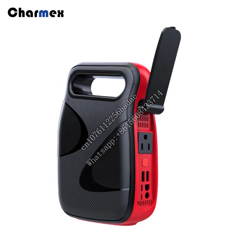 Charmex Mobile Power Station Battery Car Jump Starter  Bank Rotating Flashing Hazard Light SOS Function