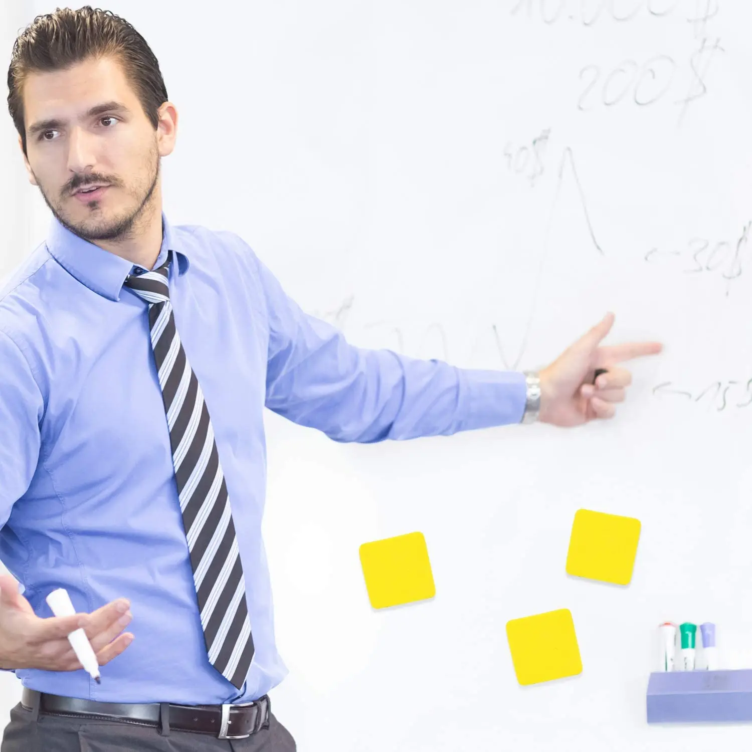 ยางลบไวท์บอร์ด30แพ็คสามารถซักและนำกลับมาใช้ใหม่ได้ยางลบกระดานไวท์บอร์ดแม่เหล็กสำหรับทำความสะอาดปากกาลบได้