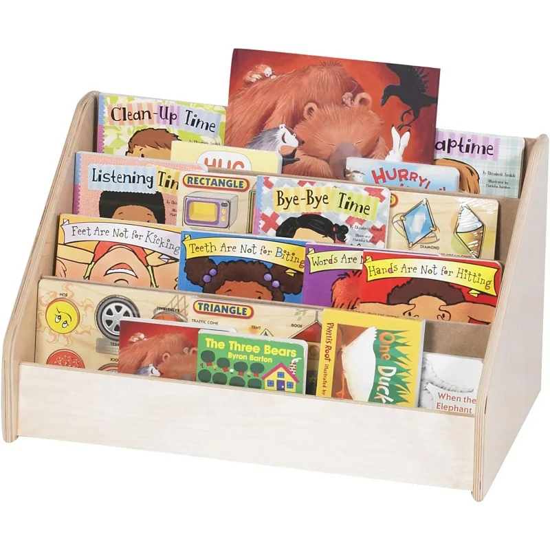 

Toddler Low Book Display Stand, Girls/Boys Bedroom Bookshelves & Storage Organizer, Kids Classroom Furniture