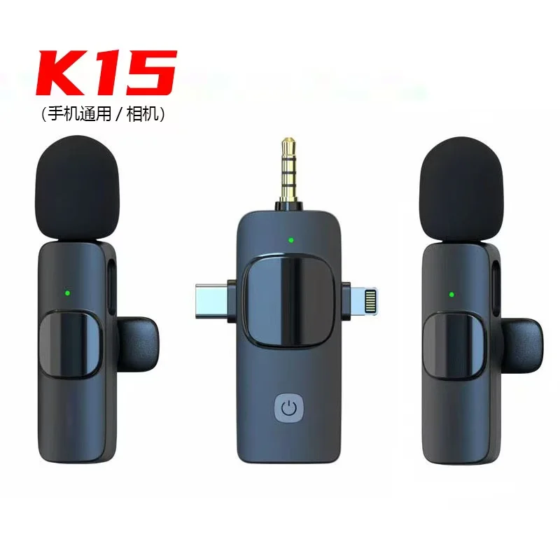 4 in1 Professional Wireless Lavalier Microphone for Interviews Video Podcast for iPhone/iPad/Android/Smartphone/Camera/Computer