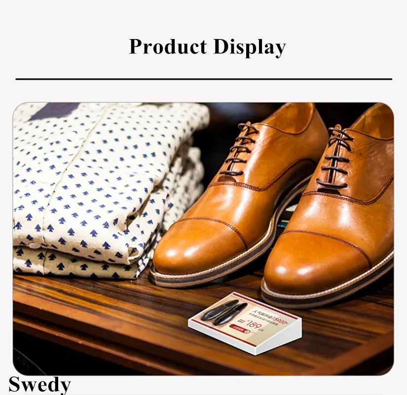 90x54mm Plastic Acrylic Sign Holder Display Stand Restaurant Table Number Menu Paper Holder Small Price Label Card Tags