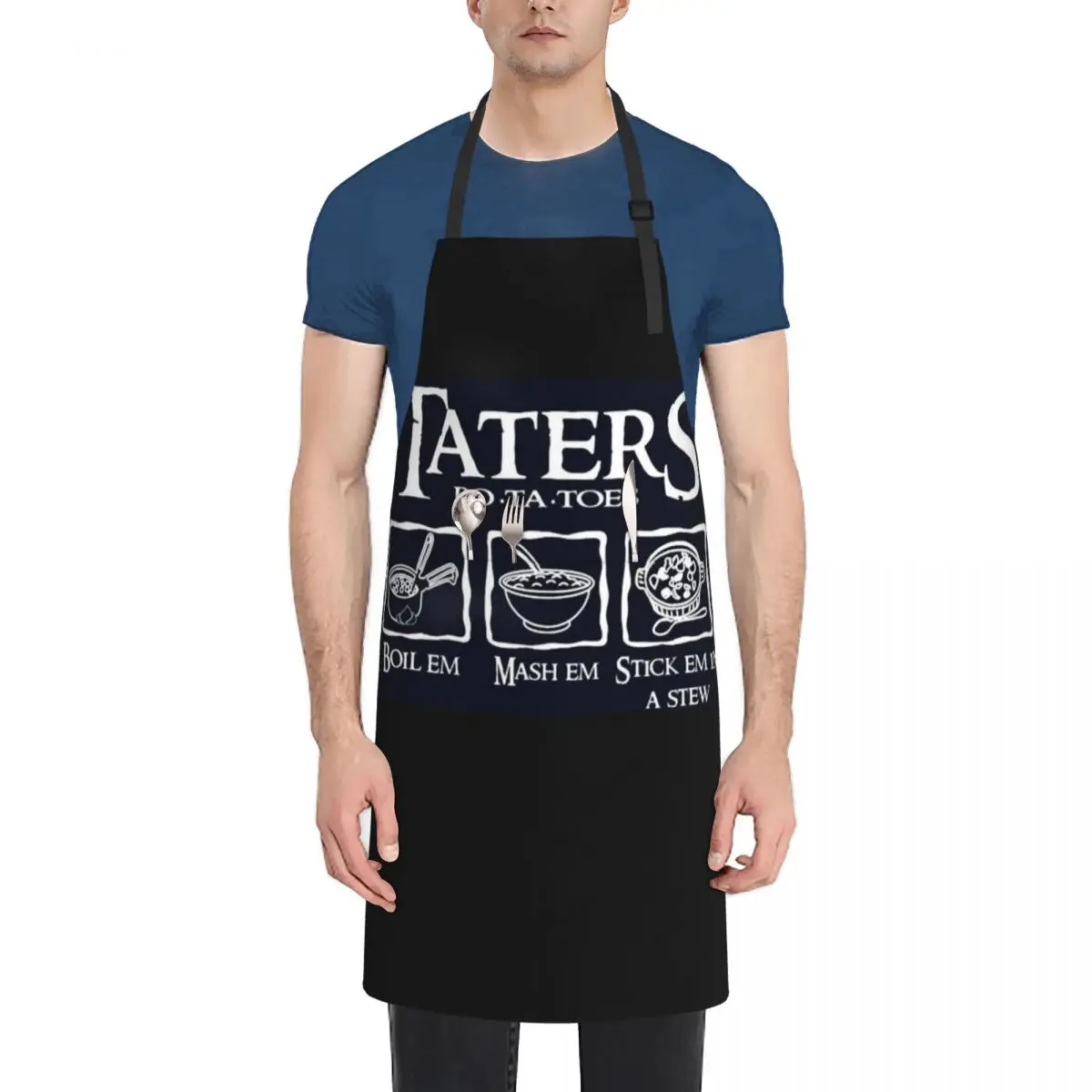 Taters Potatoes Apron For Cooking Kitchen Kawaii Accessories Art kitchen woman Apron