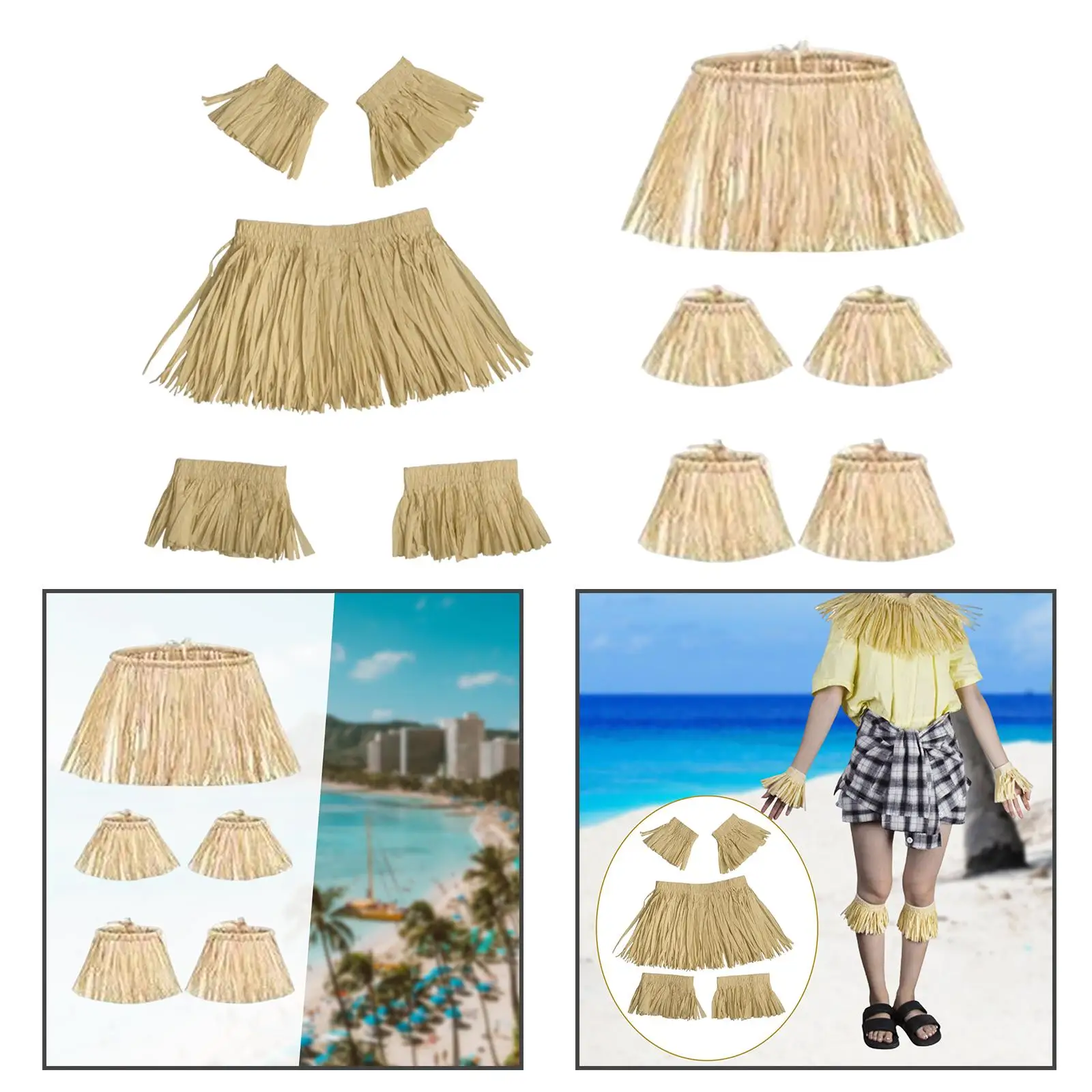 تنورة عشبية قابلة لإعادة الاستخدام لحفلات الأعياد ، زي مرن قابل للتعديل ، 5 * *