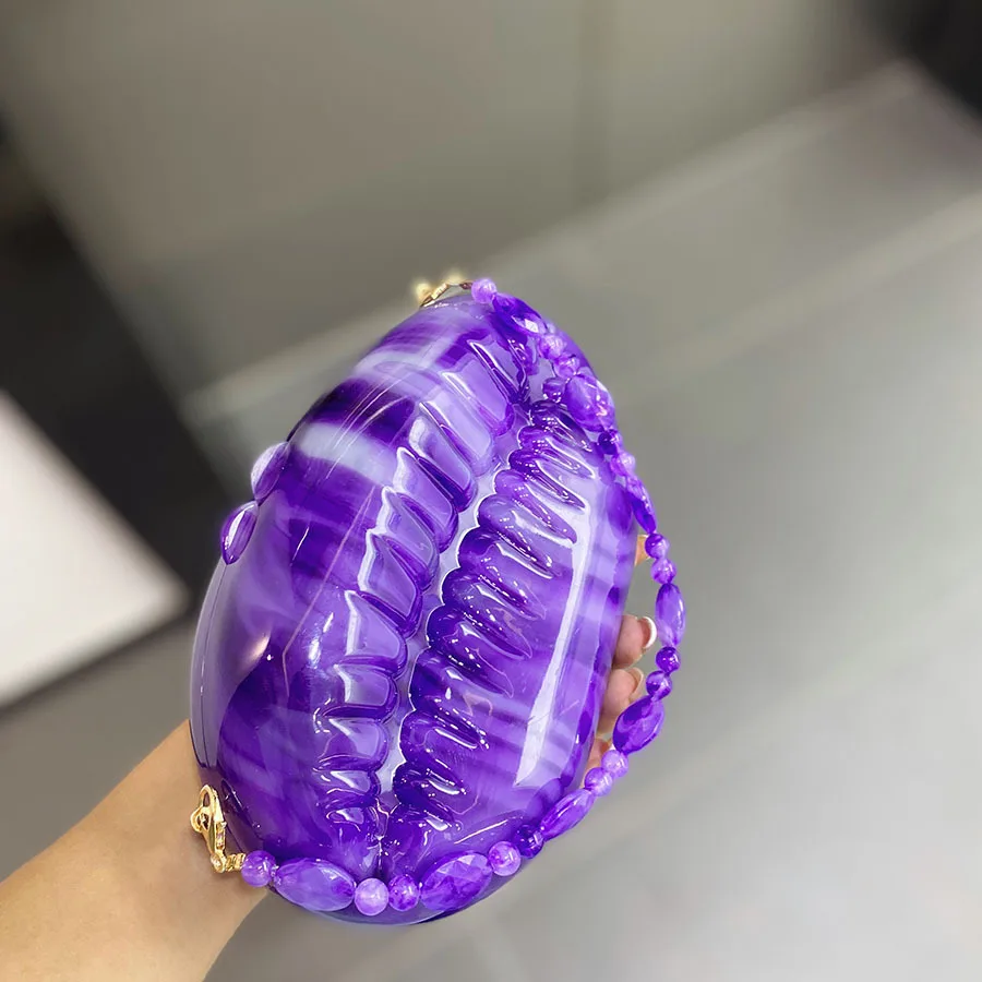 

Gradual change acrylic dinner bag high sense shoulder banquet clutch bag chain bag