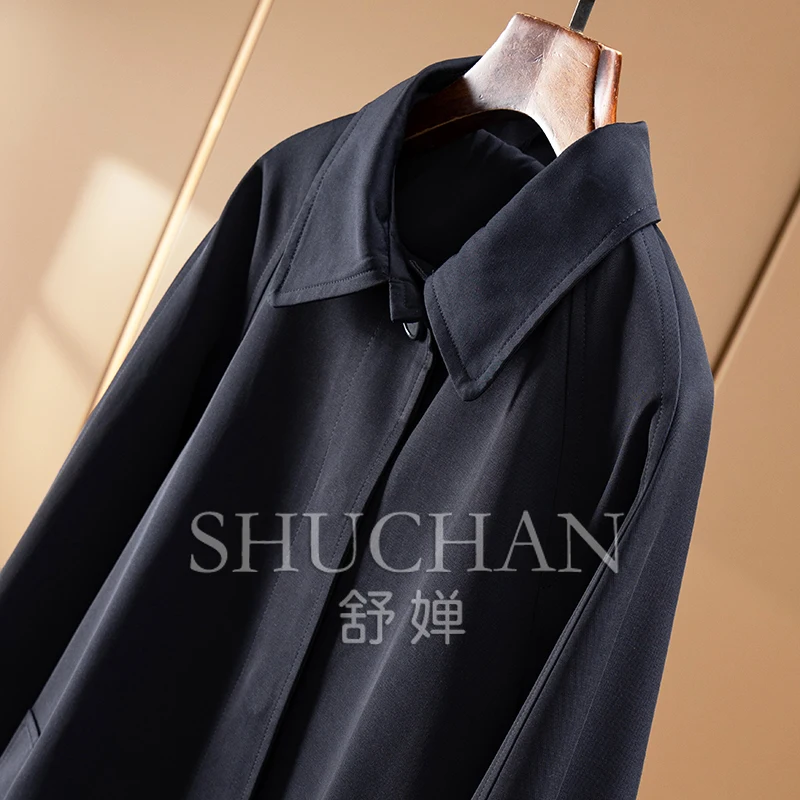 New Relaxed and Stylish, British Early Autumn + Jane Commuter Medium and Long Trench Coat Female 1Y71