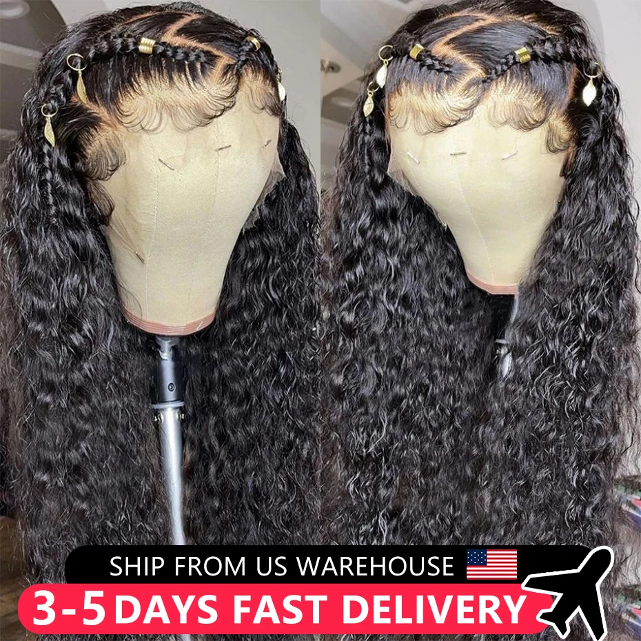 Deep Wave Curly 13x6 Lace Front Human Hair Wig 13X4 Hd Lace Front Human Hair Wig Preplucked 180% 4x4 Lace Closure Wig MYLOCKME