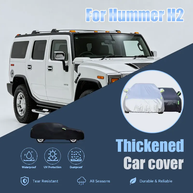 

For Hummer H2 Full Car Cover Reflective Strips Waterproof Snowproof Dustproof UV Protection Outdoor Auto Accessories