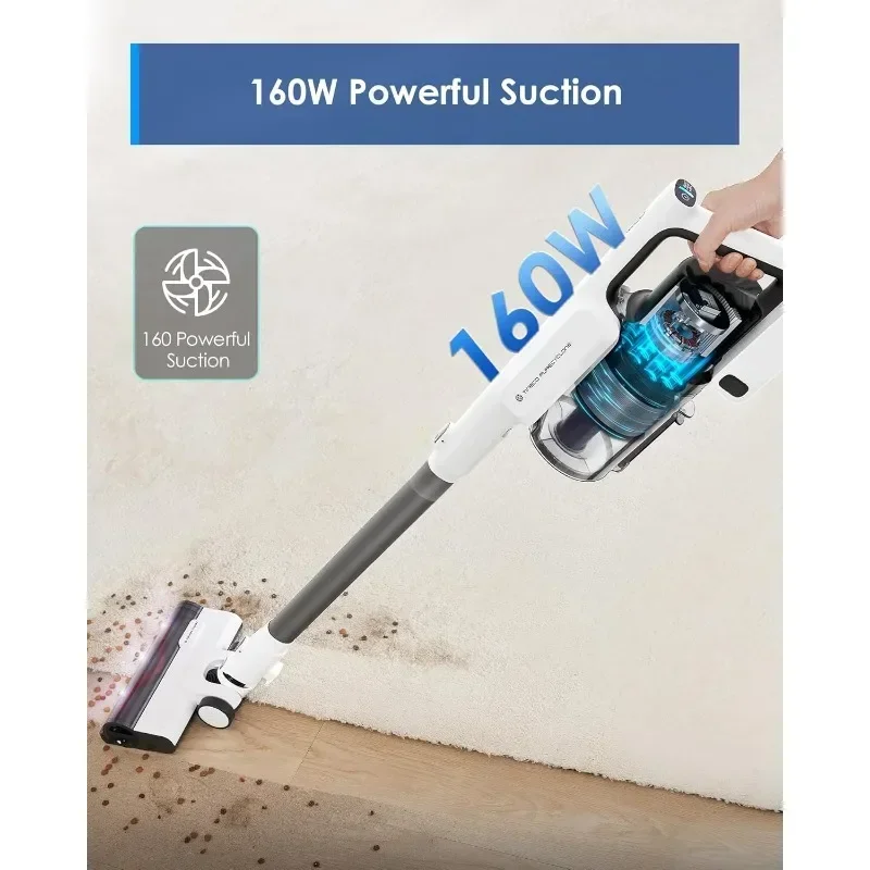 Tineco A30S Cordless Stick Vacuum Cleaner, 160W Suction, 60Min Runtime, 1L Larger Dustbin, ZeroTangle Brush, PureCyclone Tech