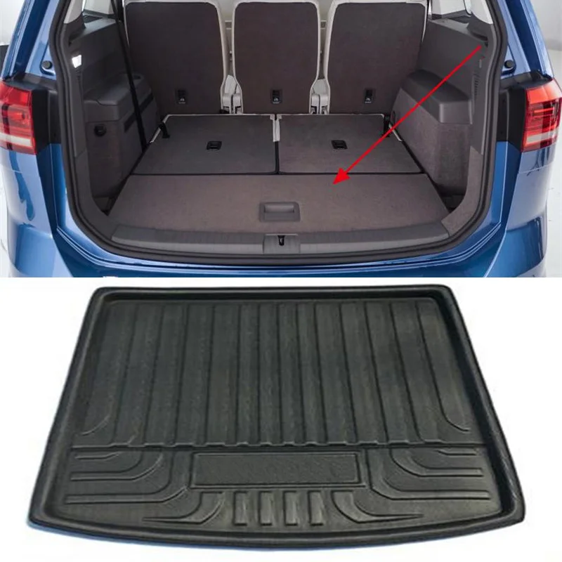 1Lot 3D EVA Material For 2016-2022 Volkswagen VW TOURAN 5T1 Car Rear Trunk Mat Floor Carpet Waterproof Boot Protection Cover Pad