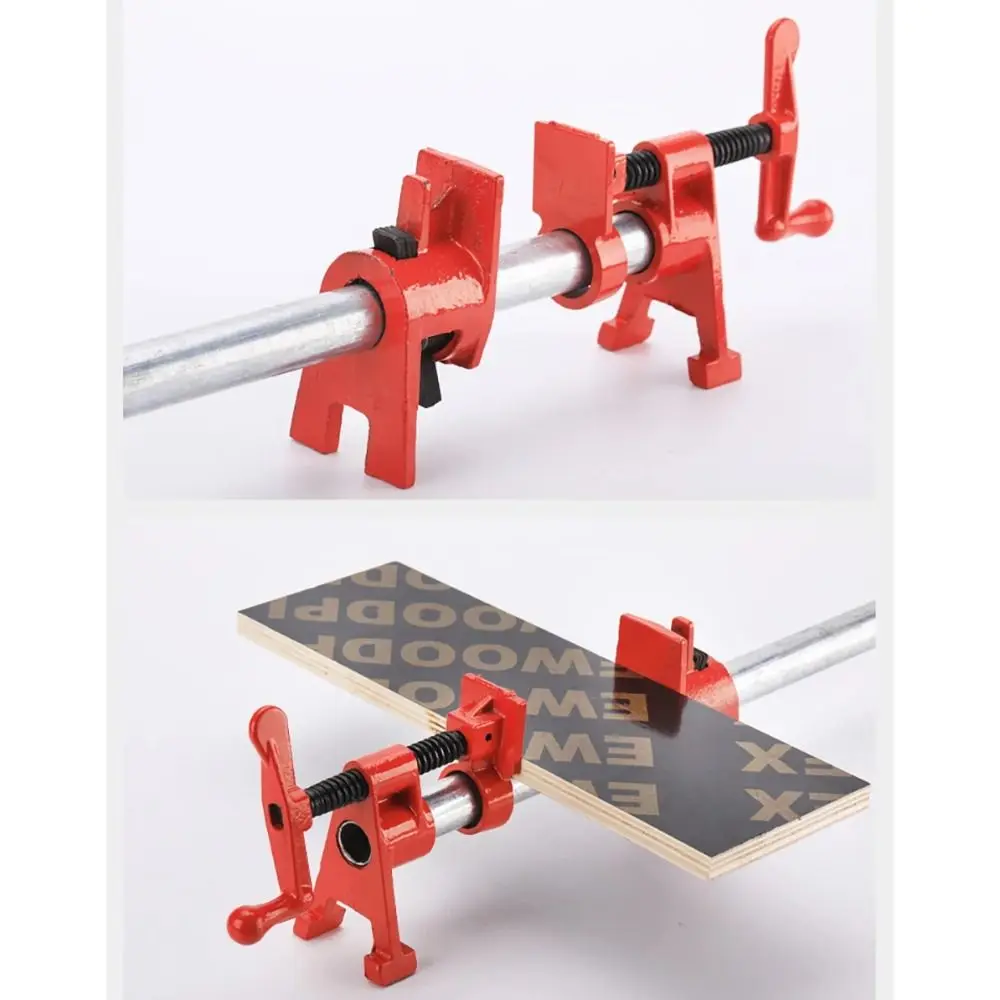 Heavy Duty 1/2/3/4 Inch Pipe Clamp Set Sturdy Pipe Clamps Wood Gluing Clamp Adjustable Heavy Duty Clamp Woodworking