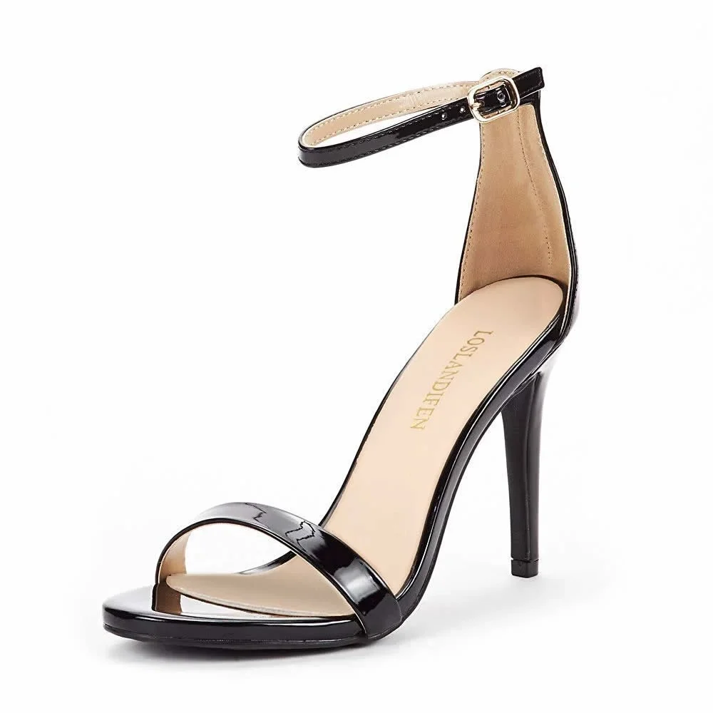 

Женские сандалии на шпильке, лето 2024, сандалии с открытым носком и ремешком на щиколотке, пикантные вечерние свадебные модельные туфли на тонком высоком каблуке, большие размеры 42