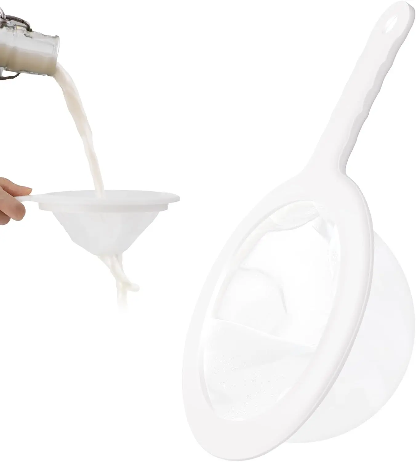 500 Mesh Ultra-Fine Screen Filter | Reusable Hanging Sieve for Home Brewing, Kitchen, Juice & Flour Filtering, Easy-to-Clean Mul