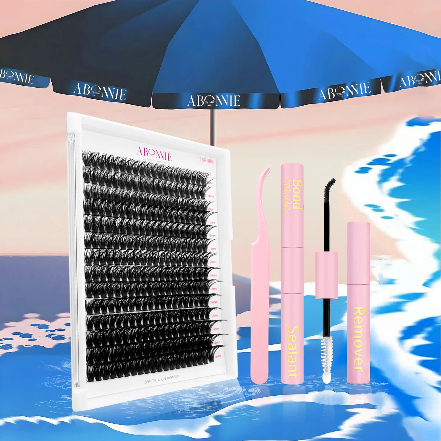 LAKANAKU DIY Lash Kit Segment Wimpern 20D 30D 40D Einzelne Cluster Seide Flauschige Fans Knoten Kostenlose Wimpern Diy Wimpern Verlängerung