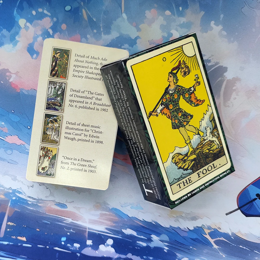 12 x 7 cm große Karten. Smith Waite Divination Centennial Edition Tarot-Deckkarten für Anfänger und Leitfadenbuch – Detail 2