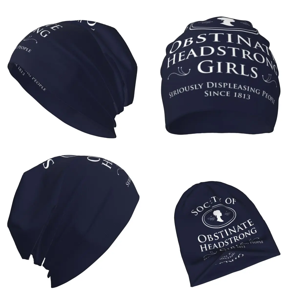 الكبرياء والتحامل بواسطة جين أوستن قبعة محبوكة دافئة قبعة بونيه الموضة الخريف الشتاء في الهواء الطلق قبعات حريمي للرجال النساء الكبار