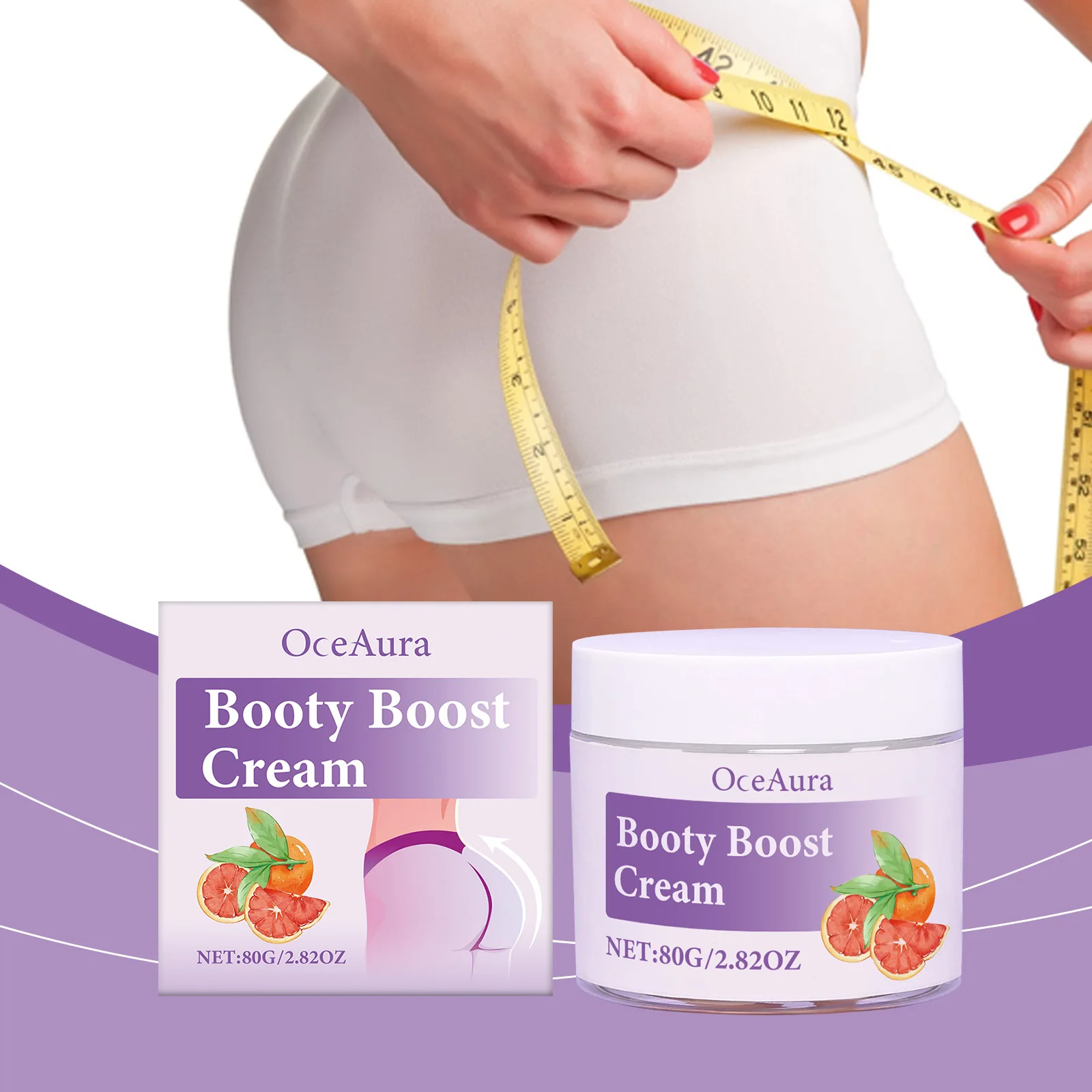 

OCEAURA Hip Tightening Cream Enhance Elasticity Lift Body Promote Hip Growth Massage Skin Shaping Deep Hydration Hip Sooth Cream
