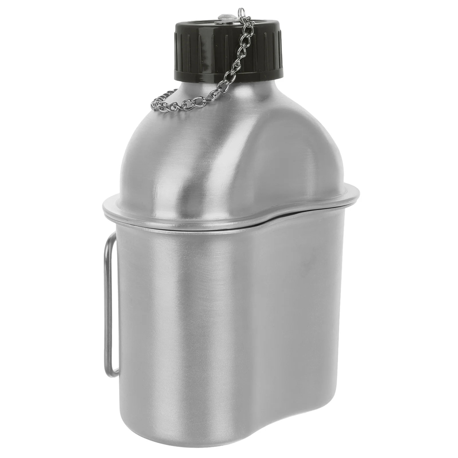 مجموعة إبريق ماء من الألومنيوم سعة 0.98 لتر خفيفة الوزن ومتينة للتخييم والتنزه والتدريب ومحمولة متعددة الوظائف ومقصف السفر