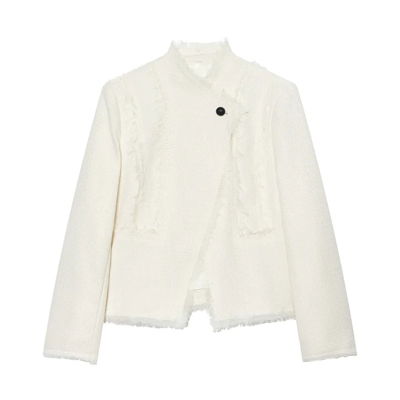 Conjunto de Falda Corta de 9 Pulgadas con Flecos de Primavera y Verano, Chaqueta de Traje, Top, Chaqueta para Mujer, Ropa de Mujer, Blazer