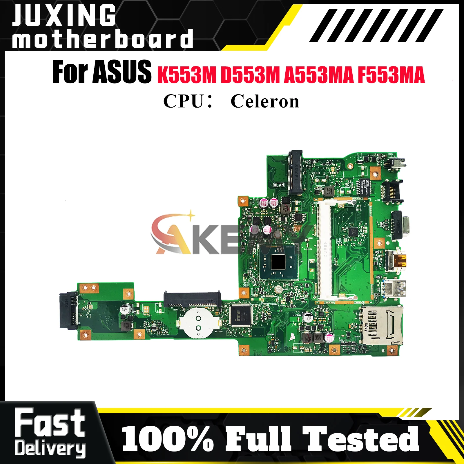 

X553MA Laptop Motherboard For ASUS VivoBook A553MA X553MA X553M D553M F553MA K553M Mainboard With Celeron CPU 100% tests OK stk