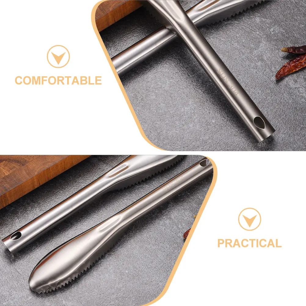 

2Pcs Metal Fish Scaler Reusable Scale Remover with Comfort Efficient Safe Handheld Gadget for Scaling Cleaning Fish