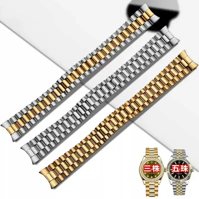 

Watch Band For Rolex DATEJUST DAY-DATE OYSTERPERTUAL DATE Stainless Steel Strap Watch Accessories 20mm 21mm Watch Bracelet