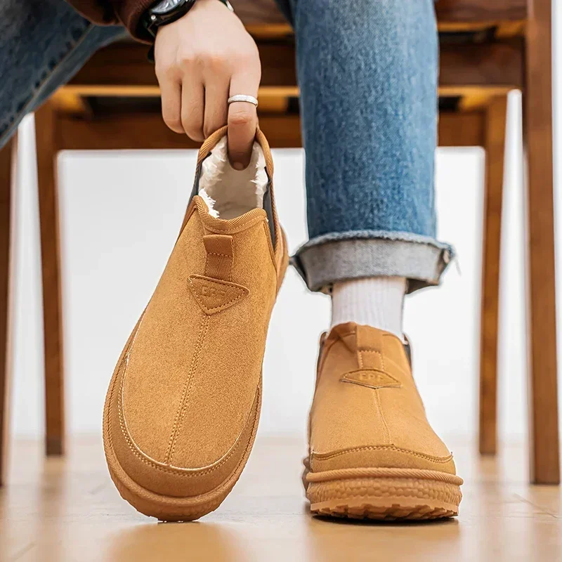 Fipatbu أحذية قطنية عالية الجودة شتوية بالإضافة إلى أحذية الثلوج المخملية سميكة ودافئة عصرية مريحة ومتعددة الاستخدامات أحذية رجالي #6