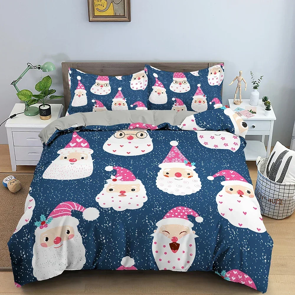 

New 3D Print Christmas Decoration Comfortable Duvet Quilt Cover Pillowcase Bedding Set Children Bedroom Decoration Home Textile