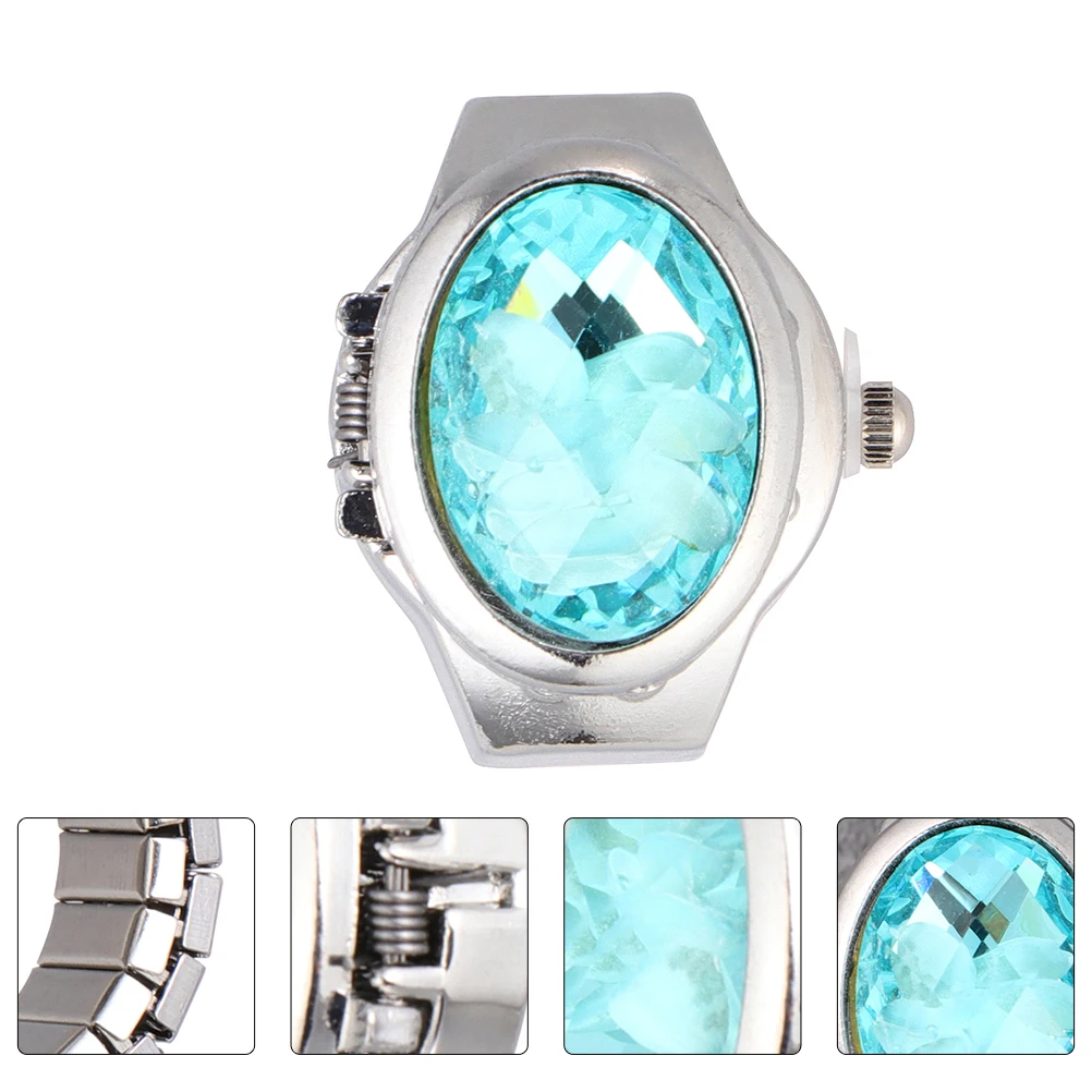 

2pcs Flip-Up Cover Finger Watches Creative Quartz Ring Watches Assorted Colors Stylish Small Exquisite Design Gift For Kids