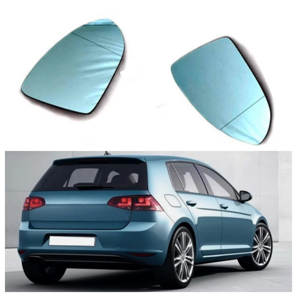 

Синее тонированное асферическое боковое зеркальное стекло для VW Golf MK7