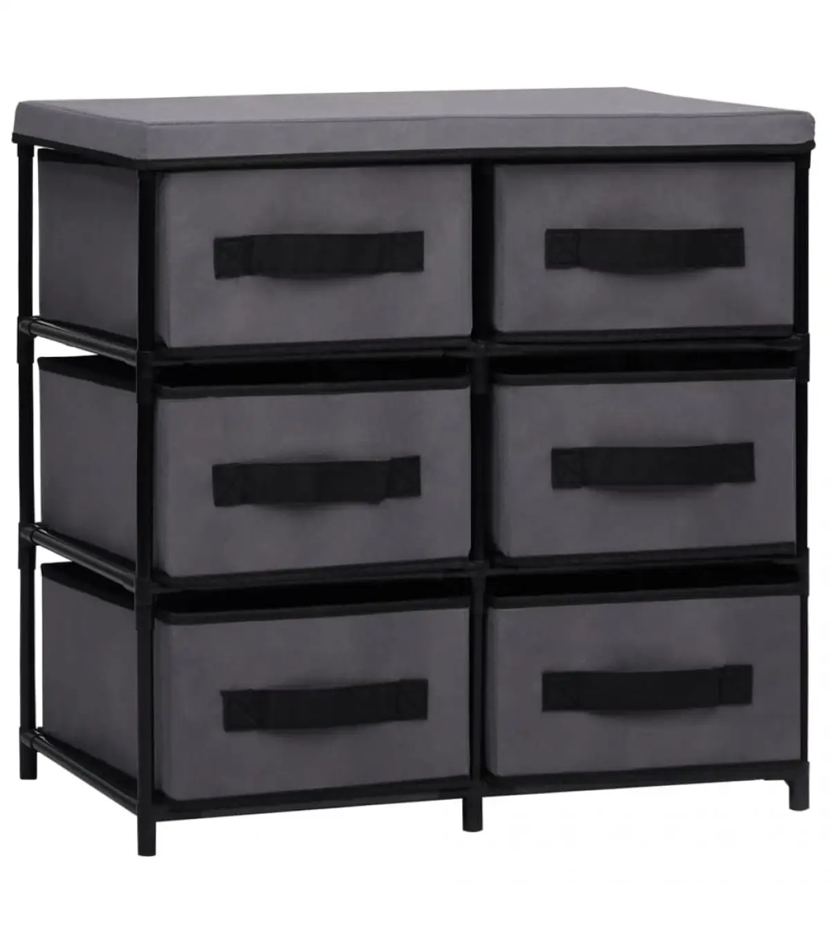 Lockers and storage cabinets storage cabinet with 6 drawers gray 55x29x55 cm