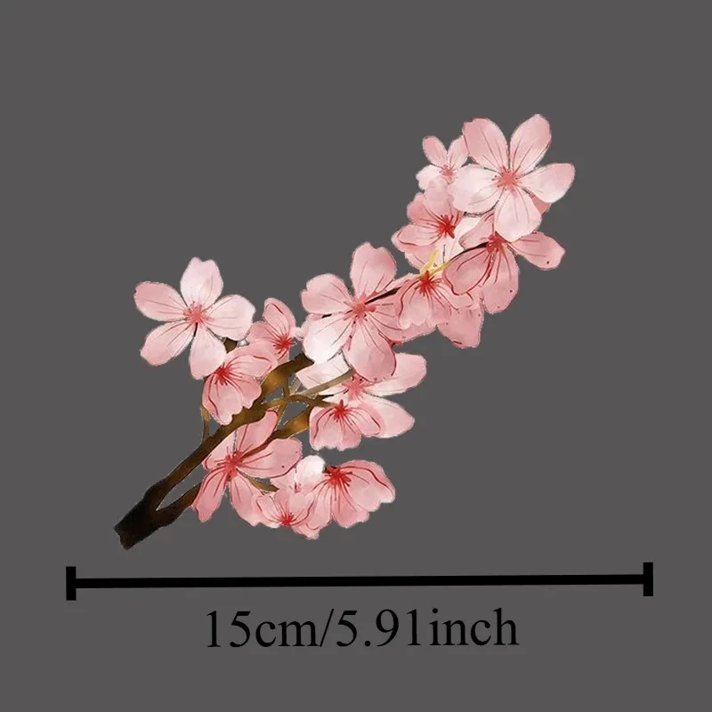 Cherry Blossom Branch Matte Waterproof Scratch Resistant Removable Floral Vinyl Sticker For Car Motorcycle Scooter Decor