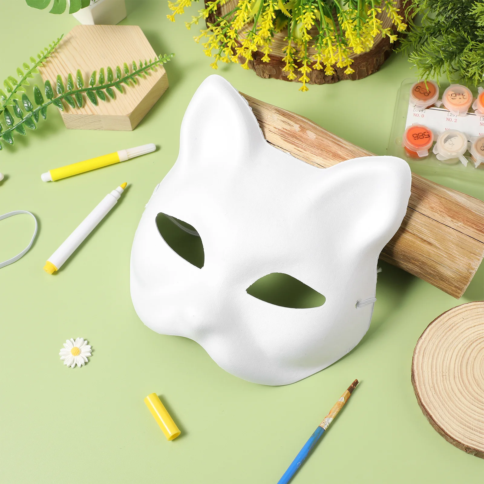 

10Pcs Empty Cat Mask for Painting DIY Animal Masks for Women Men Party Favors Halloween Games Dress Up Fun Activity Craft