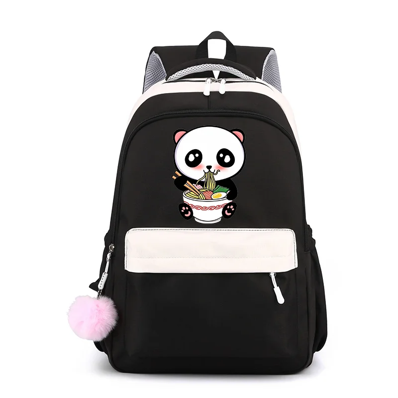 Cute Cartoon Panda Backpack Teenage School Backpack Cute Panda Backpack Large Capacity Laptop Backpack Casual Backpacks