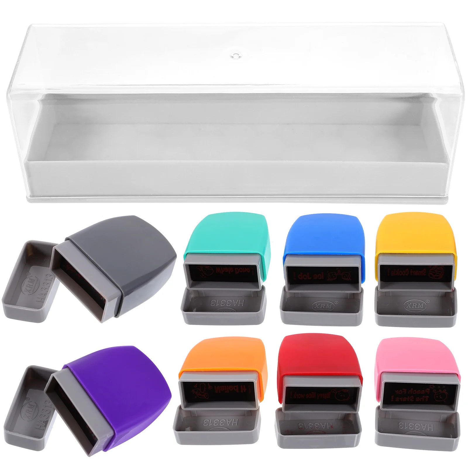 

Teacher Toy Stamp Multifunctional Stamper Stamps Small Reusable School Taste Diverse Set Classroom Abs Automatic Ink Release