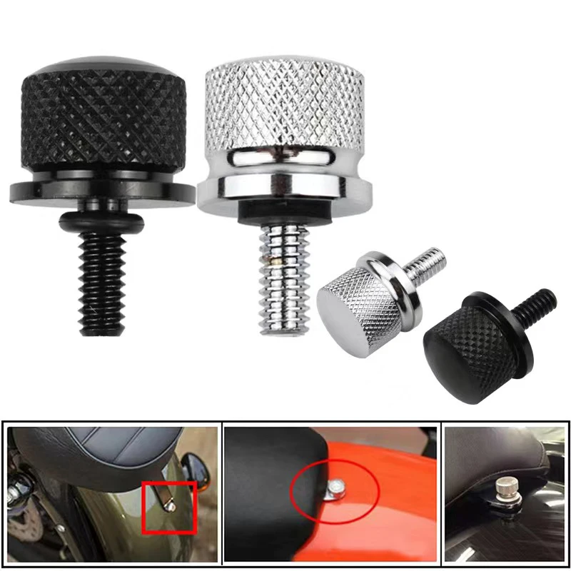 Motorcycle Modification Screw Suitable For Harley Accessories Silver Seat Cushion CNC 6mm Circular Seat Cushion Screw