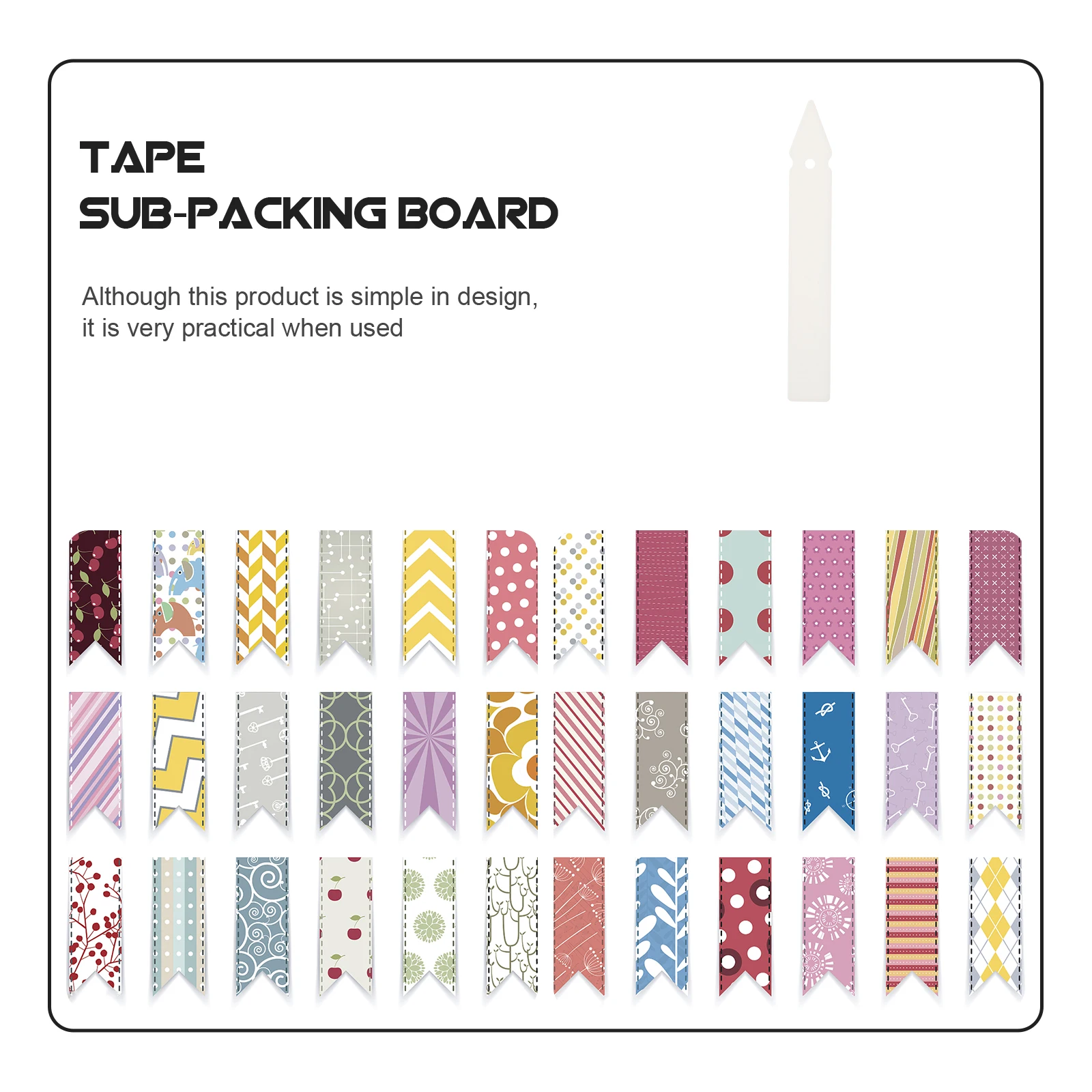 

50pcs Washi Tape Sub-Packing Boards Office Label Dispenser School Supply Storage Holder Decorative Tape Organizer Lightweight