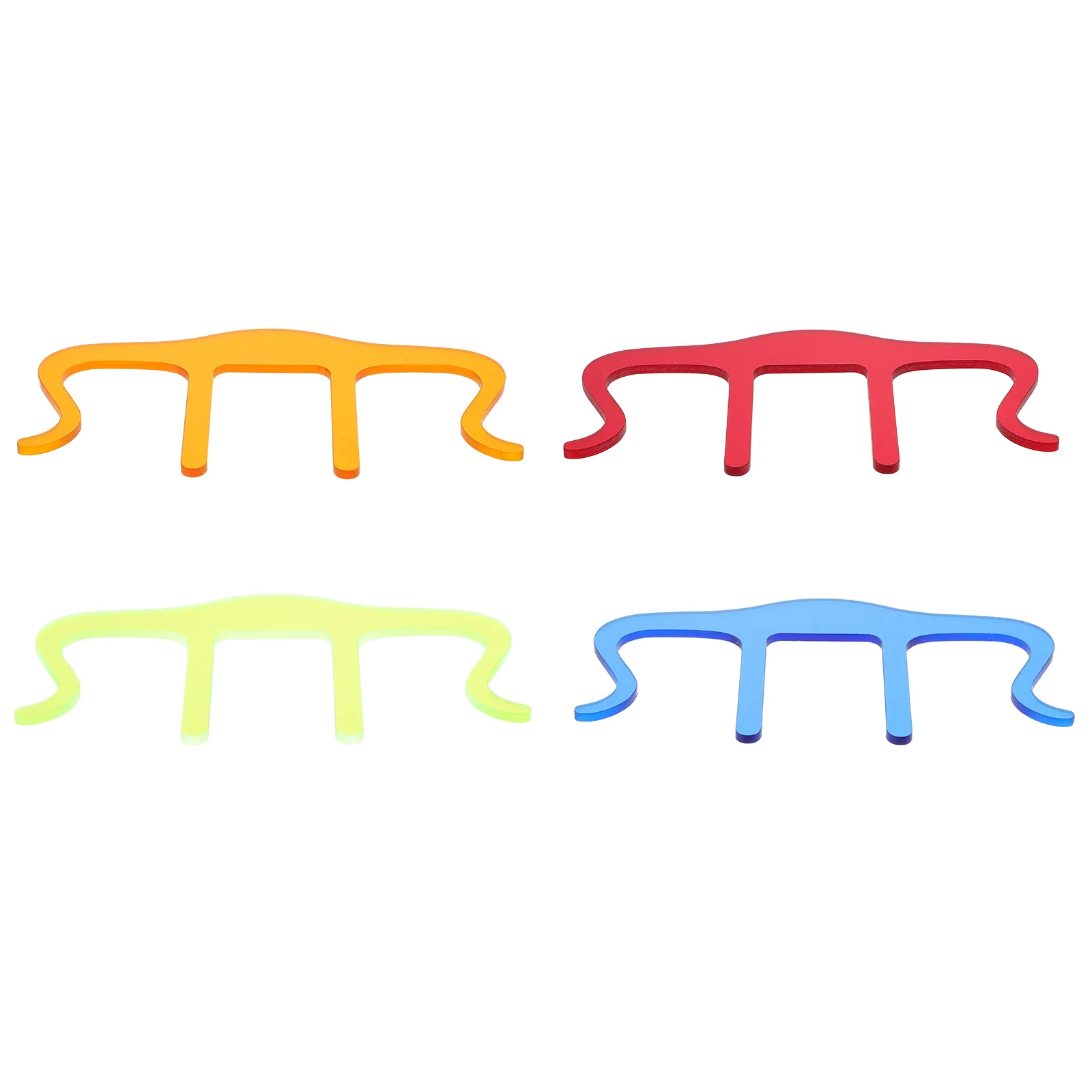 

4 Pcs Clip Score Holder Paper Clamp Book Binder Fashion M-type Acrylic