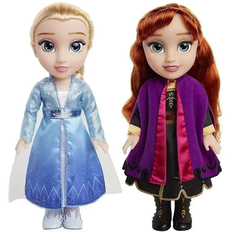 Echte 34 cm Sound Disney Frozen 2 Elsa Anna Jurk Poppen Figuur Geschenken