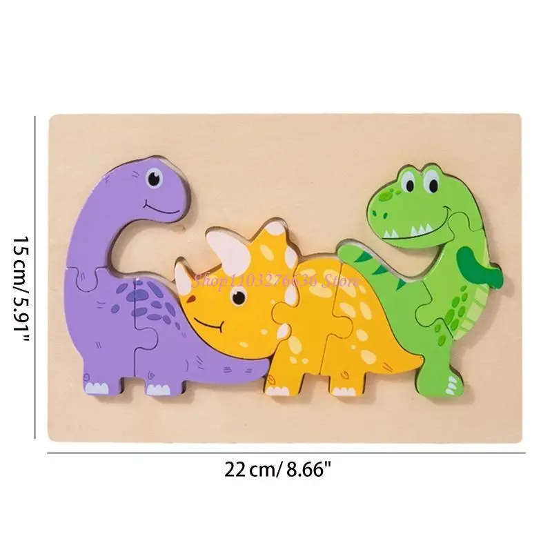 R6FD Houten dierenpuzzel voor kinderen Hersentraining Grappig draagbaar kinderspeelgoed