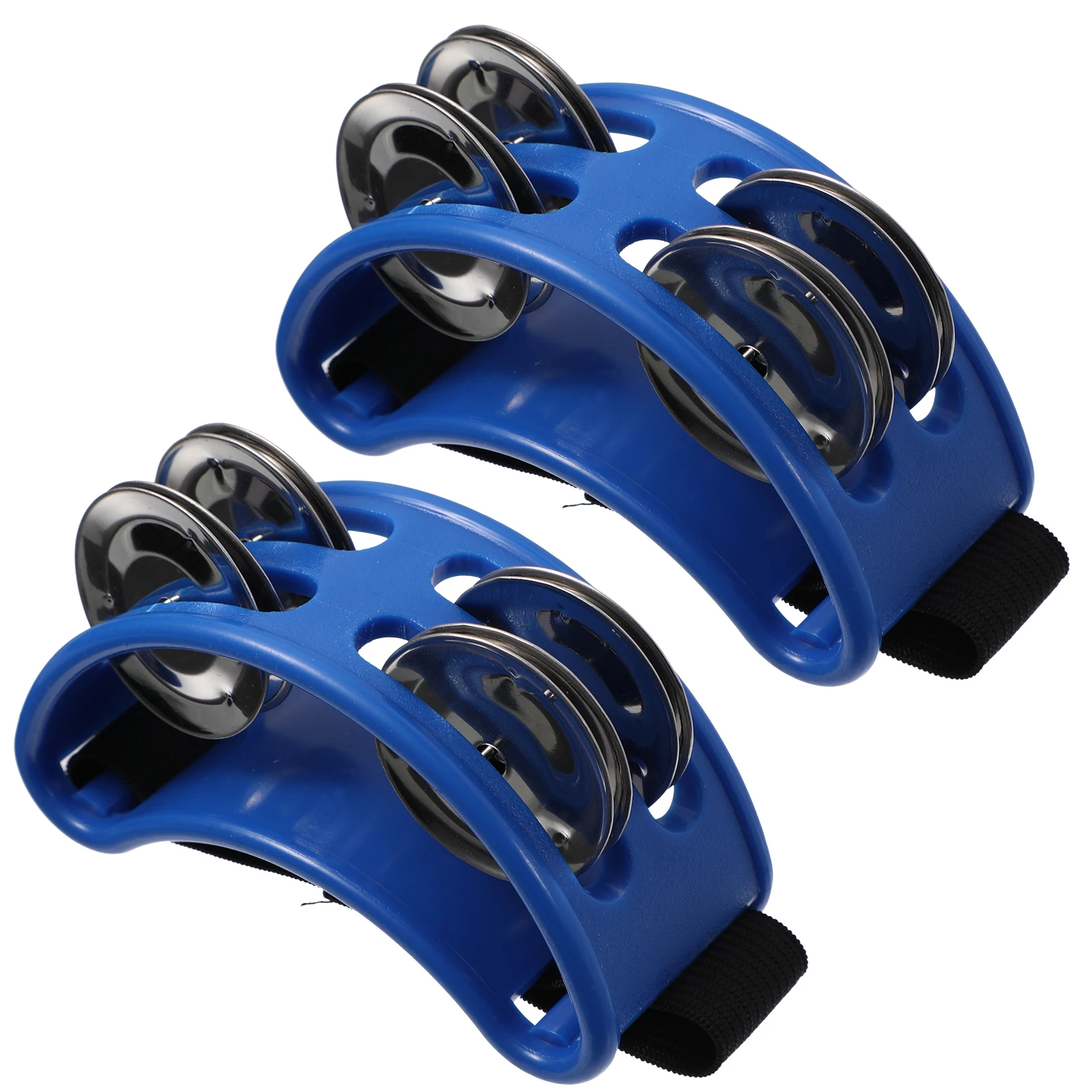 

2 Pcs Tambourine Baby Musical Drum toy Kids Education Plastic Toddler Compact ABS Body Durable Strap Fits Foot Ideal